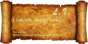 Liebich Valéria névjegykártya
